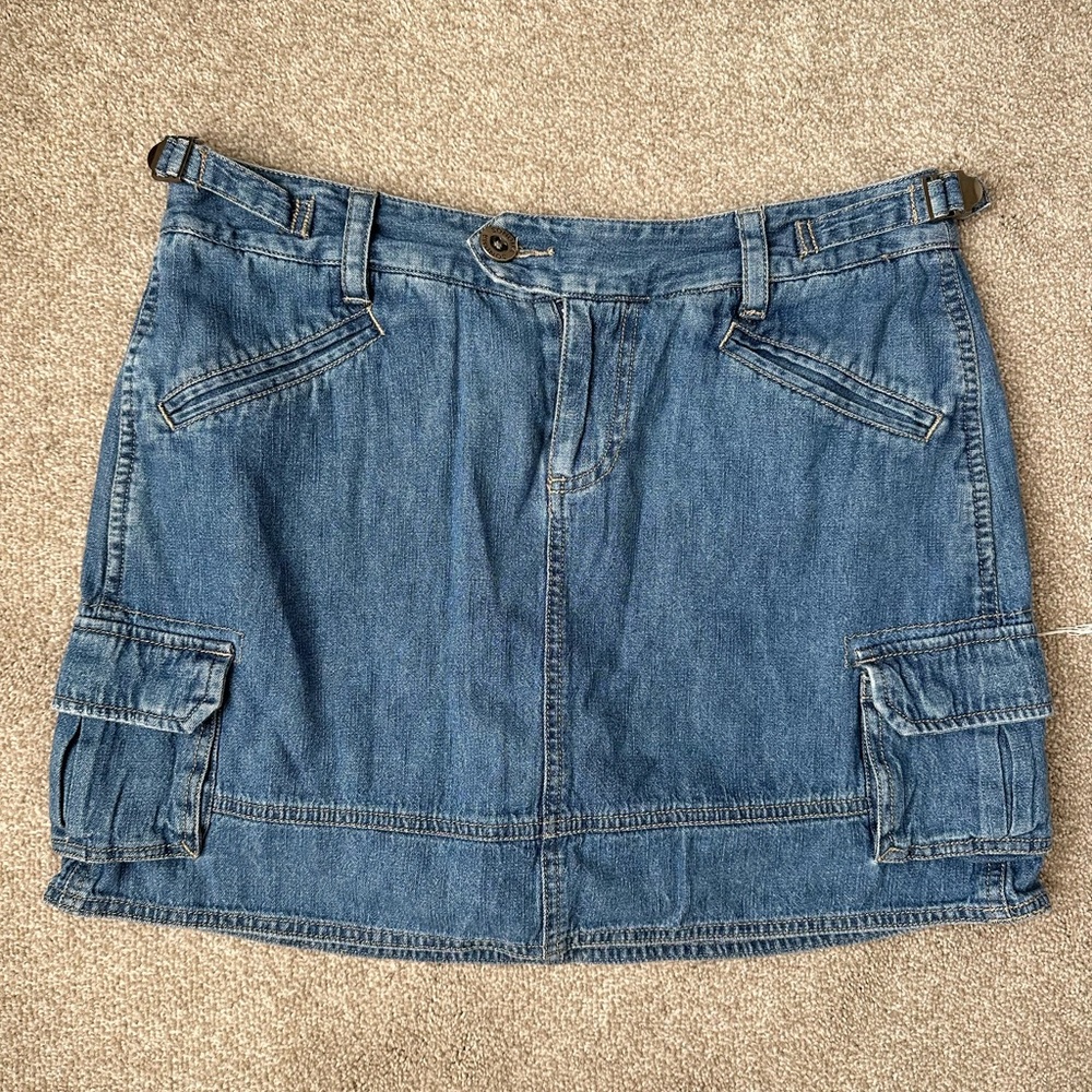 Cargo jean skirt